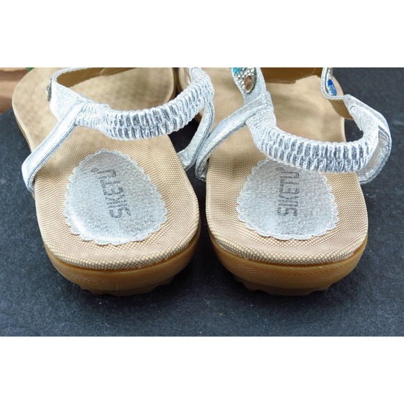 Siketu Size‎ 45 M Silver Gladiator Synthetic Women Sandal Shoes - Picture 5 of 7